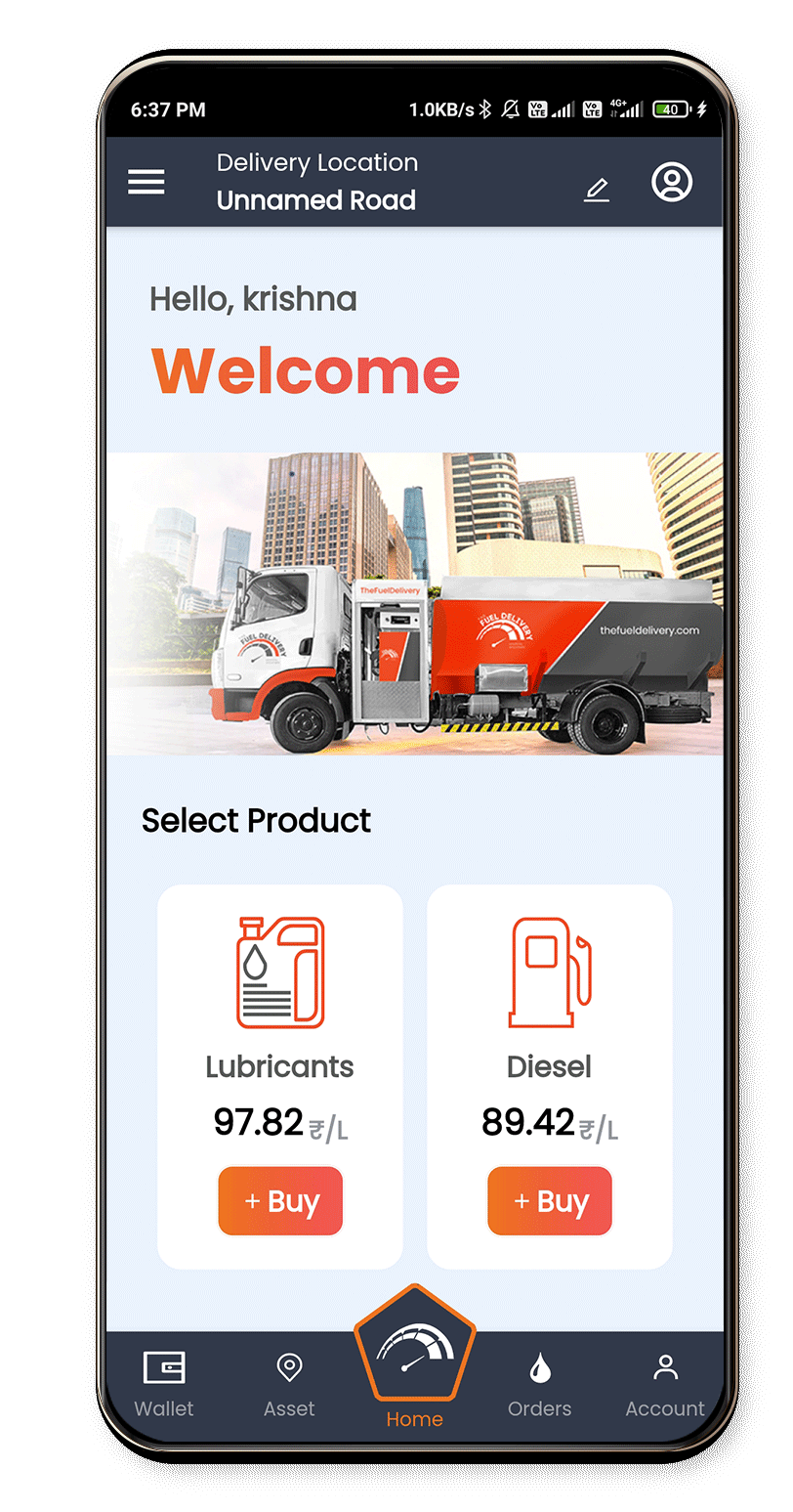 App based Diesel Delivery